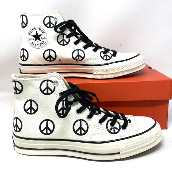 Converse CHUCK 70 HI Egret Peace Sneakers Men’s - Picture 2 of 9